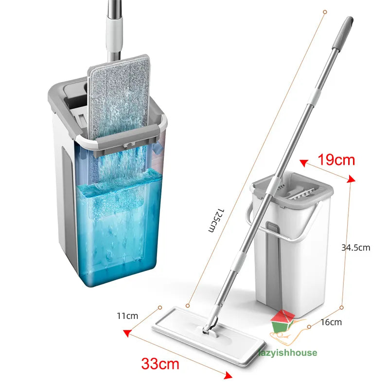 Mop magic Floor Squeeze squeeze mop with bucket flat bucket rotating mop for wash floor house