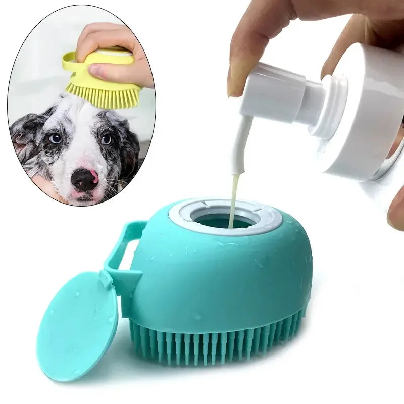 Bathroom Puppy  Dog Cat Bath Washing Massage Gloves Brush Soft  Silicone Pet Accessories for Dogs Cats Tools Mascotas Products