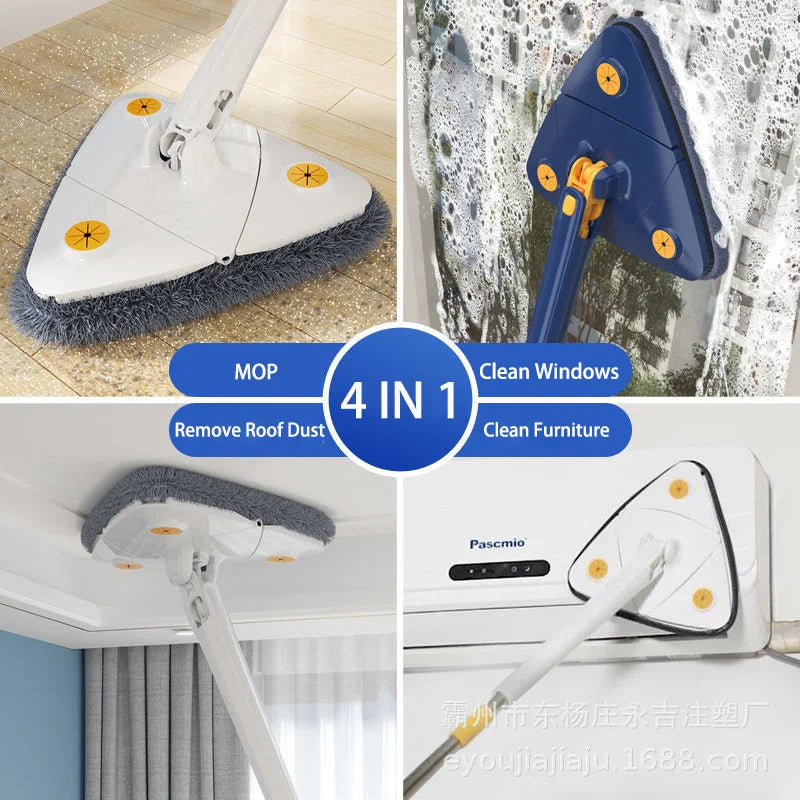 NEW-Multifunction Triangle Squeeze Mop 360° Rotatable Adjustable