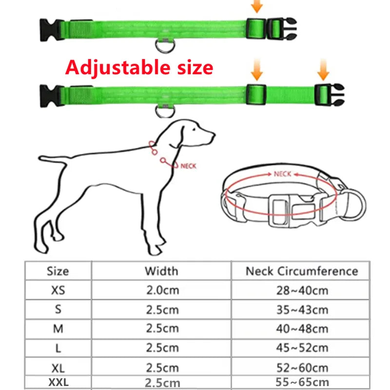 LuminaGlow: Rechargeable LED Pet Collar for Nighttime Visibility